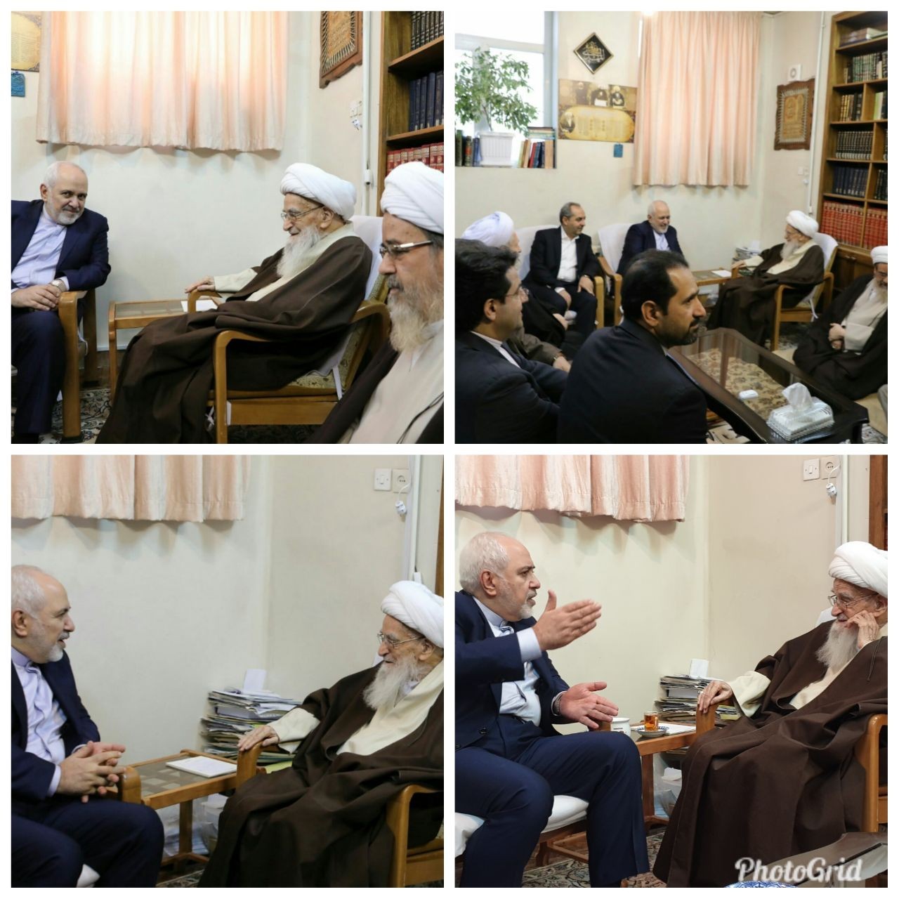 دیدار ظریف با  آیت الله صافی گلپایگانی
