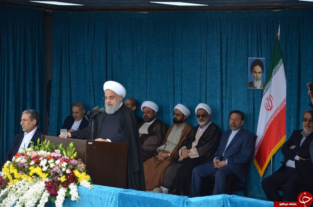 عکس&zwnj;هایی از حضور رئیس جمهور در کنگان