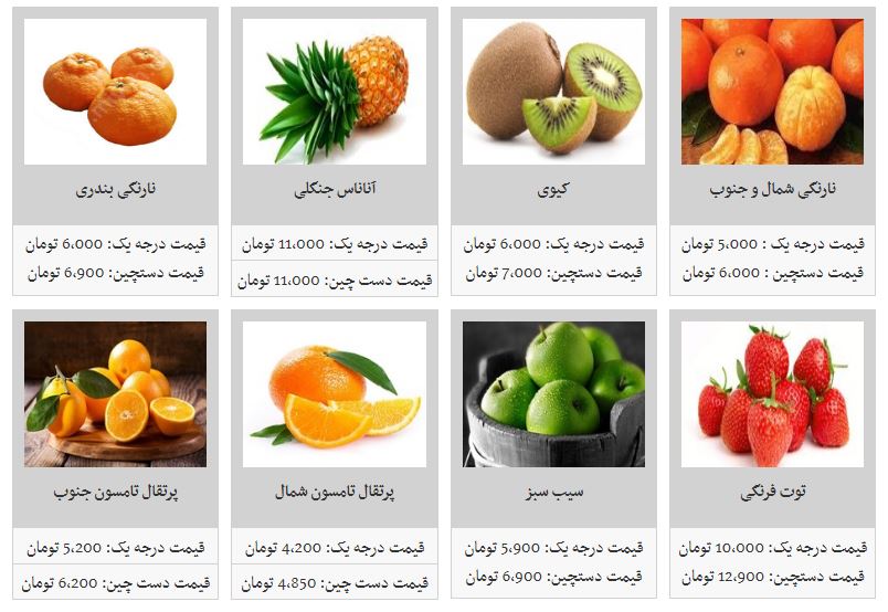 میوه&zwnj;های شب عید با چه قیمتی به فروش می&zwnj;رسند؟
