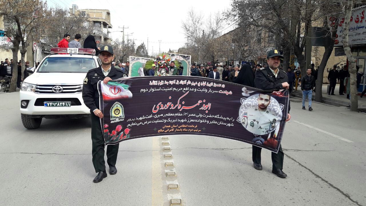 مراسم تشییع شهید &laquo;ابوذر حمزه کردخردی&raquo; در ملایر