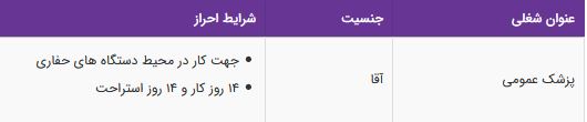 استخدام پزشک عمومی آقا در شرکت تدبیر صنعت کوثر-تهران