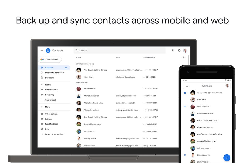 بازگشت قابلیت جا&zwnj;به&zwnj;جایی بین حسا&zwnj;ب&zwnj;ها به نرم&zwnj;افزار Google Contacts +تصاویر