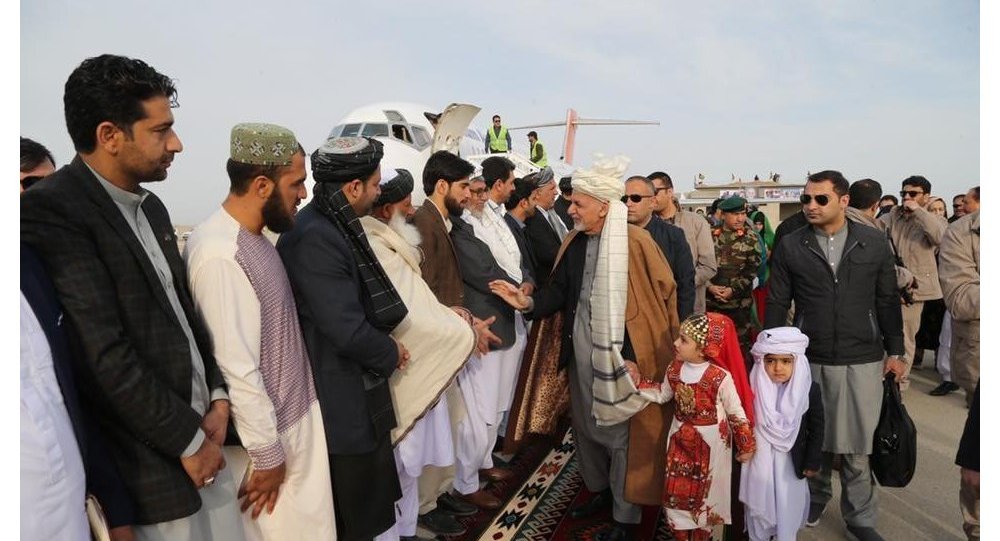 اشرف غنی به &laquo;نیمروز&raquo; سفر کرد