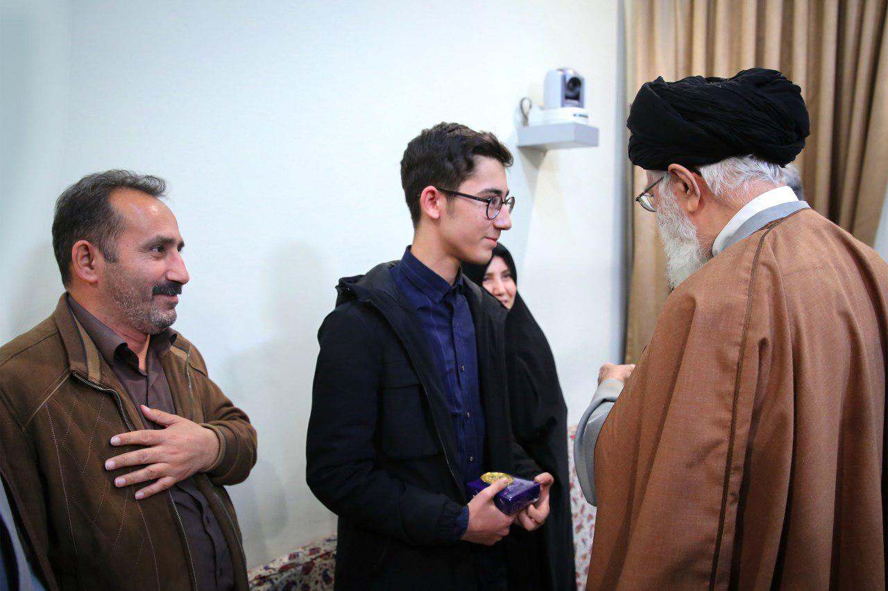 &laquo;آرین غلامی&raquo; با رهبر معظّم انقلاب دیدار کرد
