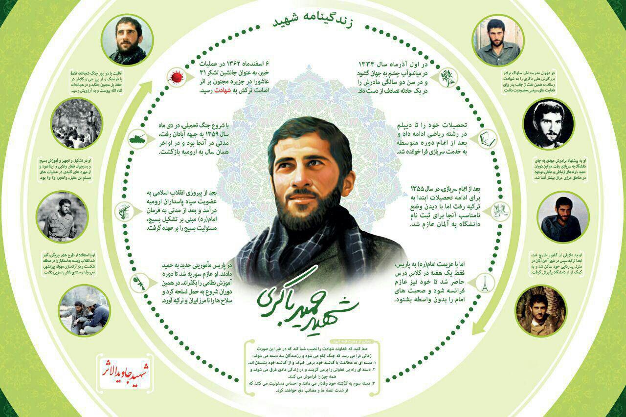 زندگی شهید حمید باکری در یک نگاه +اینفوگرافیک