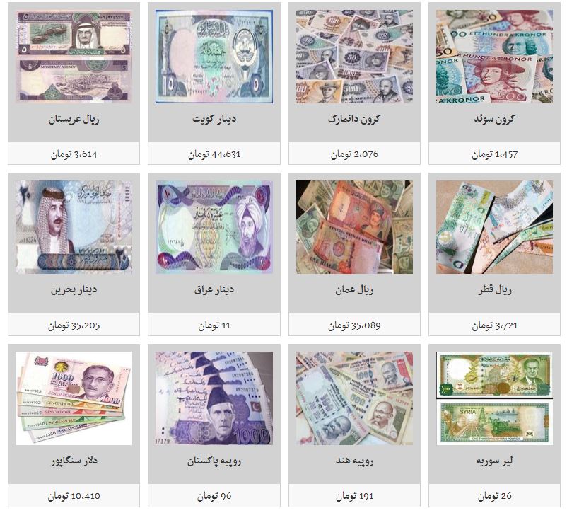قیمت دلار و نرخ تمامی ارزها در بازار آزاد