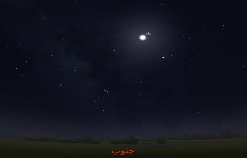 آسمان امشب؛ مقارنه ماه و ستاره قلب العقرب + تصاویر