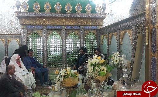 پیوند آسمانی ۷ زوج یزدی در جوار امامزاده سید جعفر محمد (ع)