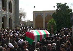 تشییع پیکر جانباز شهید در شیراز