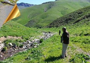 پایش زیستگاه سمندر کردستانی در بوکان