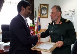 دیدار مدیرکل پدافند غیرعامل استانداری با فرمانده سپاه الغدیر استان یزد