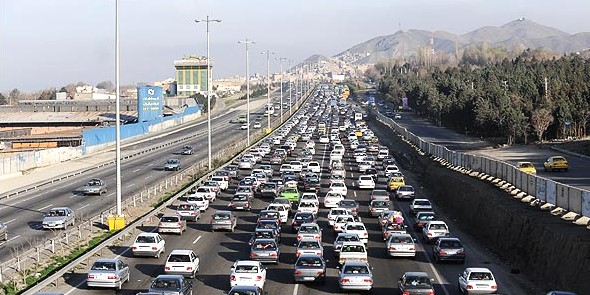 محور&zwnj;های دارای بیشترین تردد طی ۲۴ ساعت گذشته + جدول