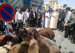 ذبح ۴۰ راس قربانی به نیت سلامتی امام زمان (عج) در میاندوآب