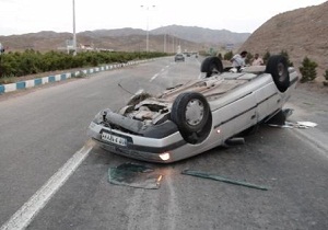 جان باختن یک نفر بر اثر واژگونی پژو 405