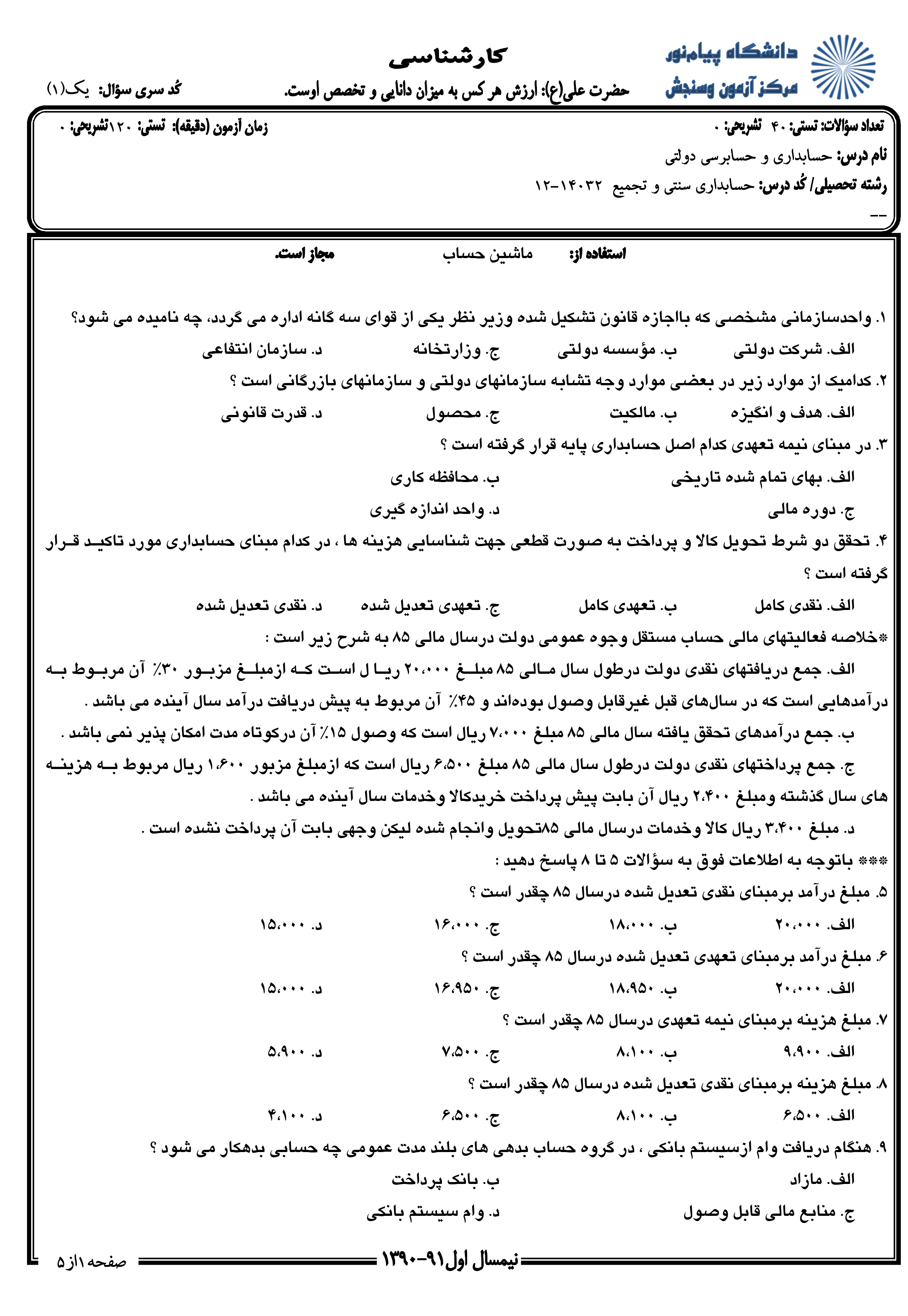 دانلود نمونه سوالات پیام نور رشته حسابداری + معرفی رشته حسابداری دانلود نمونه سوالات پیام نور رشته حسابداری + معرفی رشته حسابداری