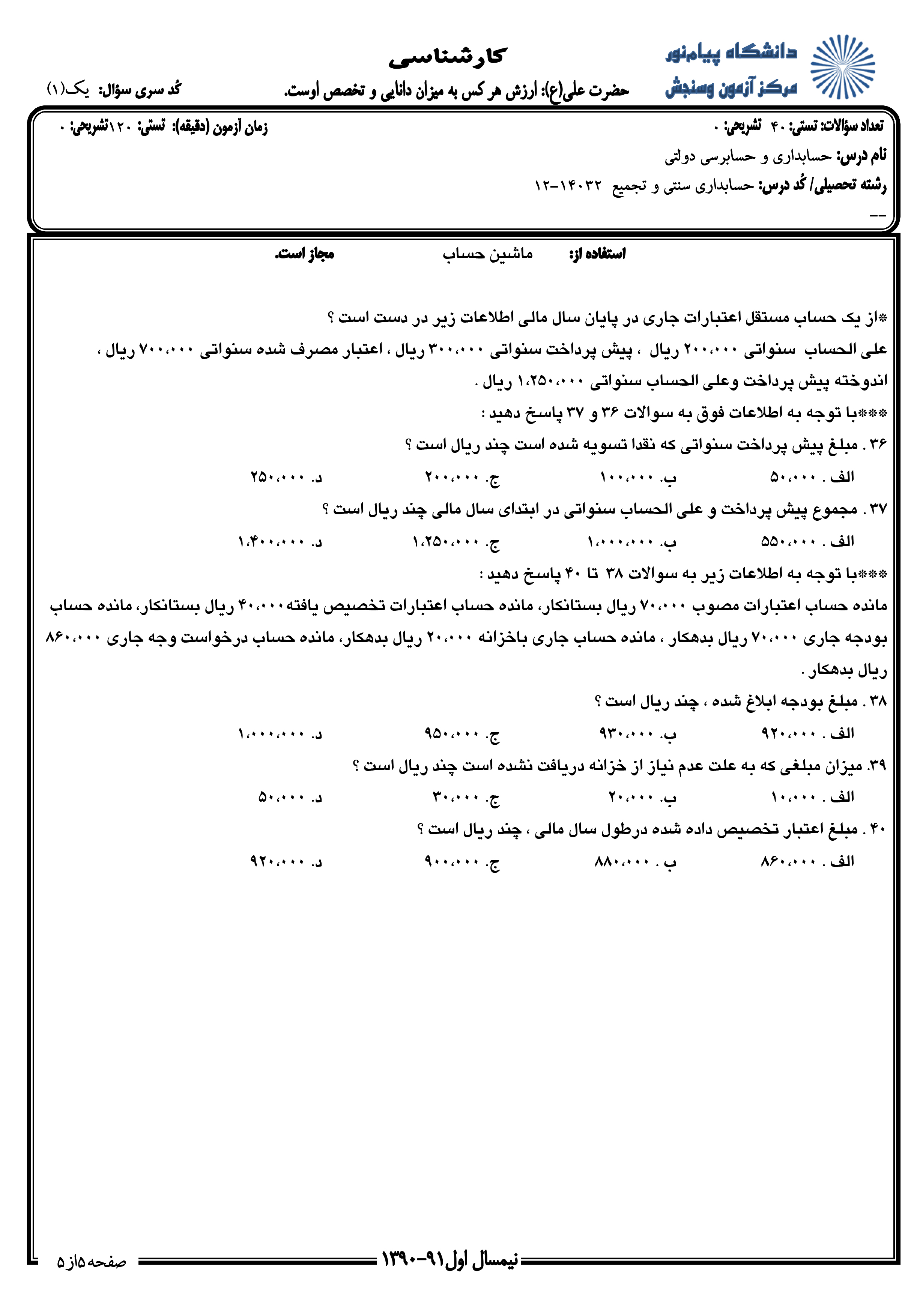 دانلود نمونه سوالات پیام نور رشته حسابداری + معرفی رشته حسابداری دانلود نمونه سوالات پیام نور رشته حسابداری + معرفی رشته حسابداری