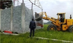 قلع و قمع 5 بنای غیر مجاز در اراضی کشاورزی استان زنجان