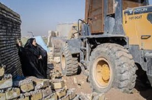 تخریب ساخت و ساز غیر مجاز در اراضی کشاورزی ساوه