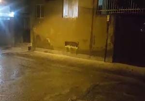 فیلمی از بارش باران و تگرگ در ساوه