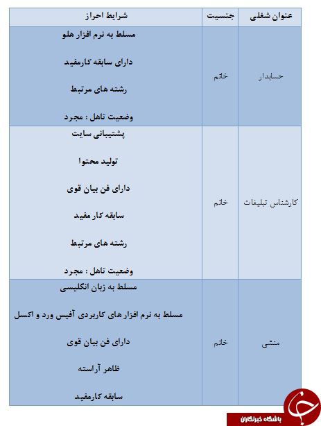 استخدام حسابدار در یک شرکت بازرگانی
