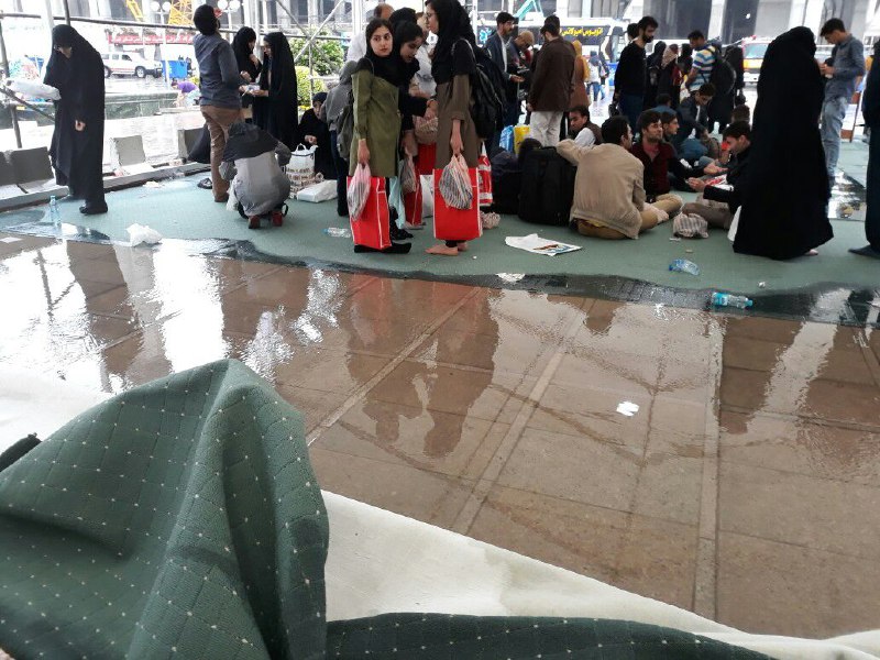بارش باران باز هم برای نمایشگاه کتاب مشکل ساز شد