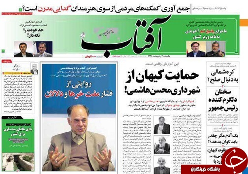 صفحه نخست روزنامه&zwnj;های استان یزد