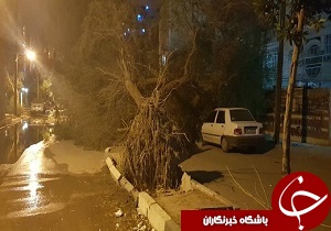 اختلال در شبکه برق اهواز بر اثر طوفان