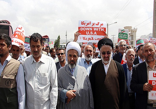 راهپیمایی سراسری در محکومیت عهدشکنی آمریکا راهپیمایی سراسری در محکومیت عهدشکنی آمریکا