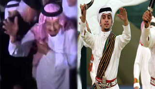 رقص ملک سلمان در فینال جام پادشاهی عربستان+فیلم