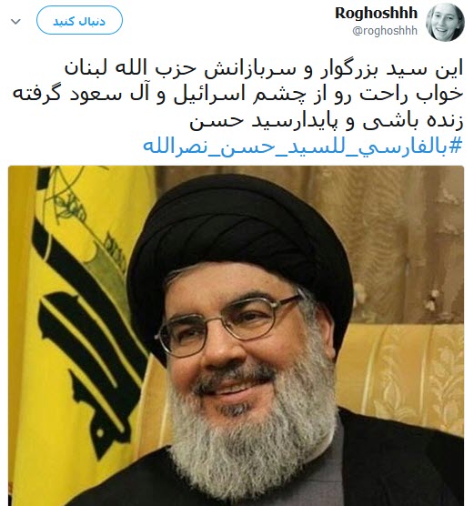 #بالفارسي_للسيد_حسن_نصرالله/ابراز ارادت کاربران فارسی زبان به سید حسن نصرالله