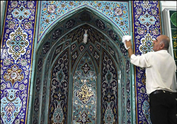 مراسم غبار روبی حرم مطهر حضرت عبدالعظیم(ع) + فیلم