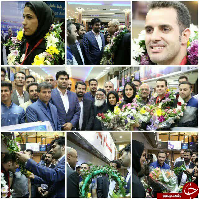 استقبال از مدال آوران رقابت های آسیایی در کرمان + تصاویر