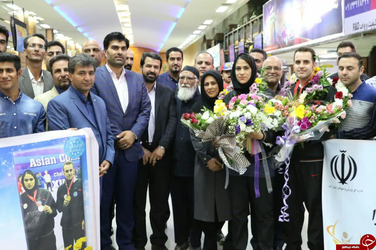 استقبال از مدال آوران رقابت های آسیایی در کرمان + تصاویر