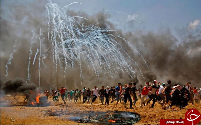 ///تصاویر روز: از تظاهرات مرگبار فلسطینی&zwnj;ها در غزه تا تظاهرات کارگران راه آهن فرانسه در پاریس