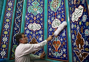 استقبال از ماه مبارک رمضان با غبارروبی مساجد خوزستان