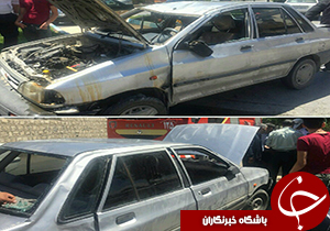 مصدومیت یک نفر براثر واژگونی خودرو در بلوار شصت متری خرم آباد+عکس