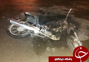 برخورد موتورسیکلت و پراید حادثه آفرید