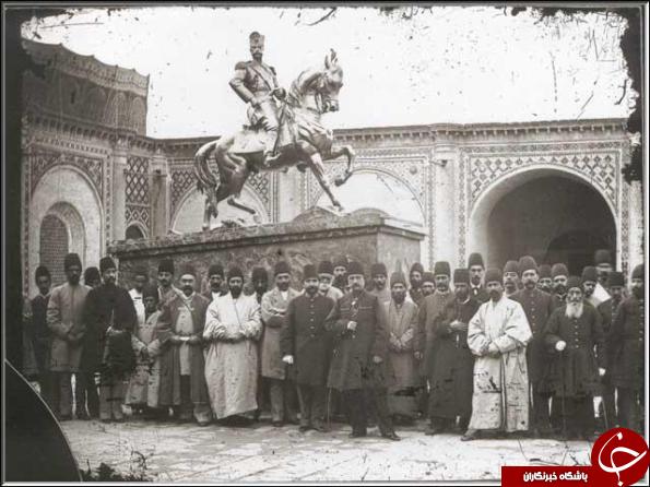 مجسمه&zwnj;ای از ناصرالدین شاه که ذوب شد +عکس