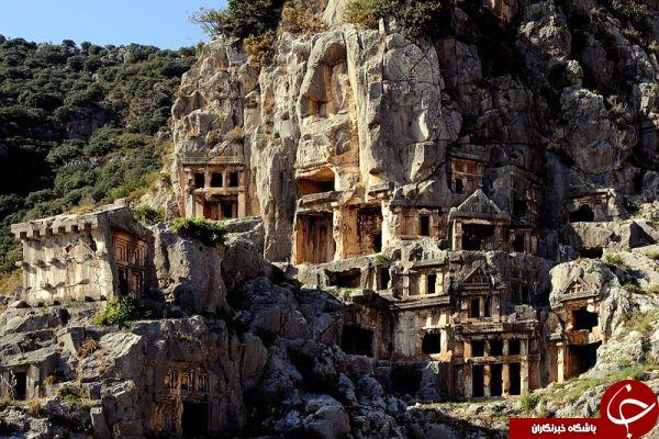 خودنمایی مقبره های سنگی یونانی در ترکیه