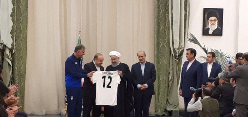 تقدیر رئیس جمهور از کی روش و بازیکنان تیم ملی فوتبال ایران