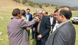 بوسه رئیس سازمان امور عشایر ایران بر دستان مردان عشایربویراحمدی