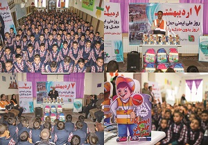 حضور مجموعه راهداری و حمل و نقل استان همدان در دبستان هدف