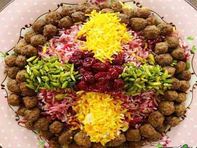 کته آلبالو غذای شیک و خوشمزه ایرانی