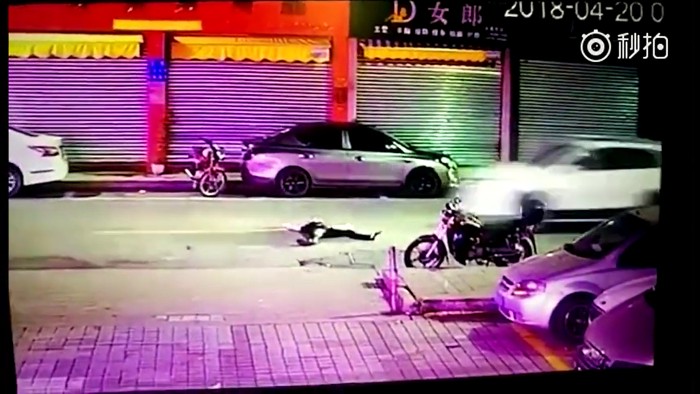 عاقبت وحشتناکی مرد مستی که در وسط خیابان بیهوش شد + فیلم/////