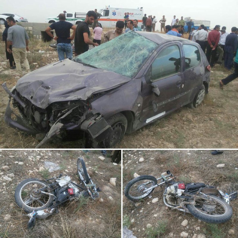 ۸ مجروح حاصل دو سانحه رانندگی + عکس