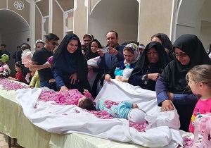 آئین ملی گل غلتان نوزادان در شهرستان خاتم