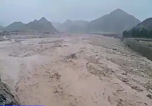 طغیان رودخانه در روستای «طلاور» + فیلم