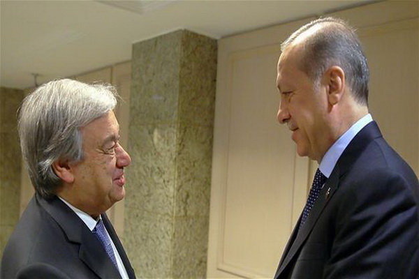 گفتگوی تلفنی اردوغان و گوترش درباره تحولات سوریه و فلسطین