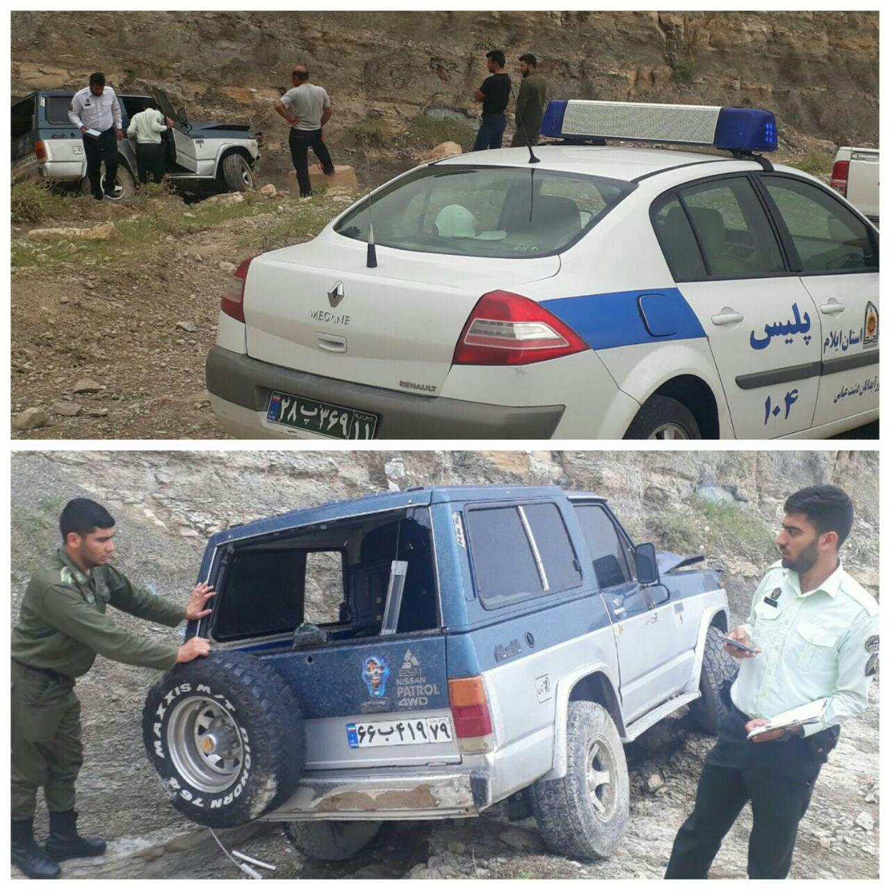 یک مجروح در حادثه رانندگی جاده لغزنده آبدانان