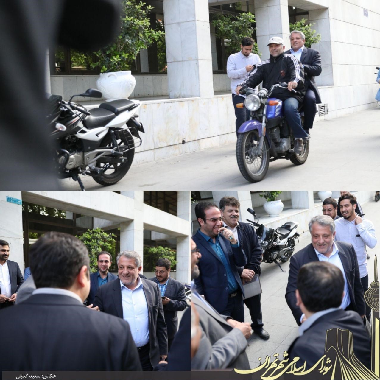 مسئولانی که بدون کلاه ایمنی سوار موتور می&zwnj;شوند+تصاویر